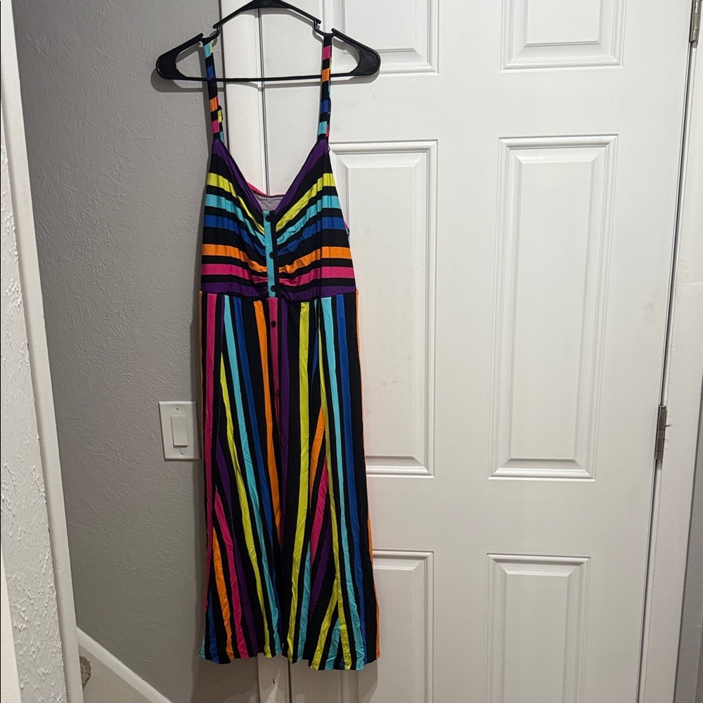 Torrid Multicolor Striped Maxi Dress